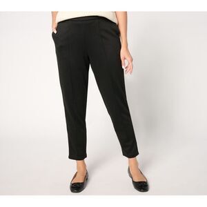 Studio Park Women's Petite Pants 3XP Knit Jacquard Pull-On Pant Black A665845